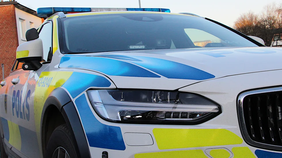 Mannen stoppades av polis på Östra kyrkogatan i centrala Västervik.