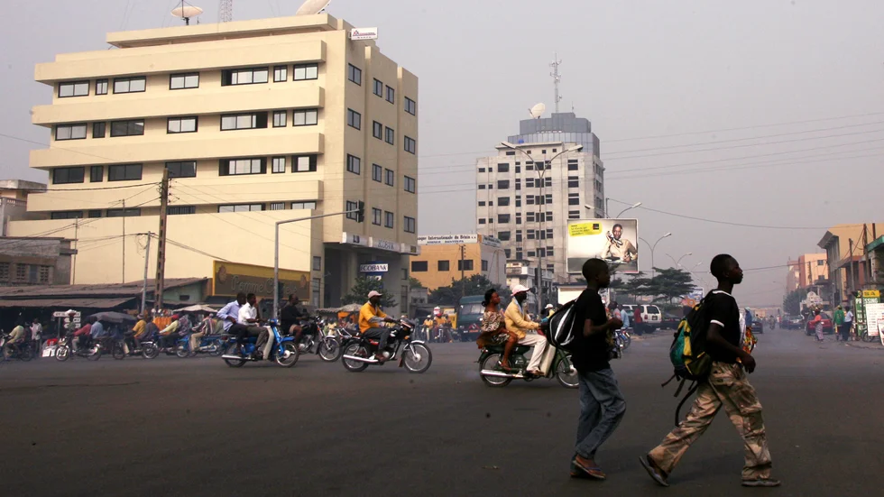 Staden Cotonou i Benin. Arkivbild.