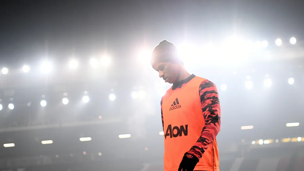 Manchester Uniteds Marcus Rashford är en av flera spelare i Premier League som drabbats av hatiska inlägg på sociala medier. Arkivbild.