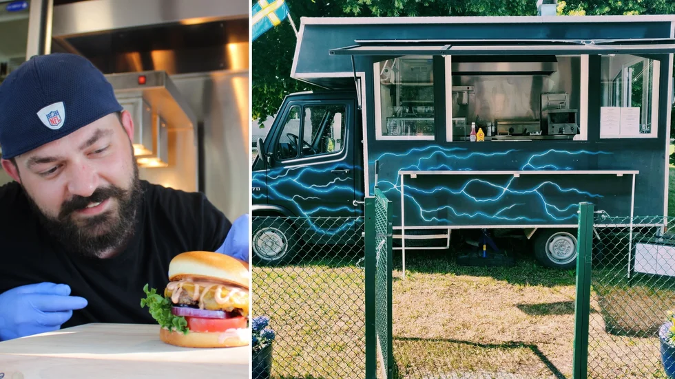 Sedan i juli har amerikanen Vasilios Panolis drivit den mobila hamburgerrestaurangen Thunder Truck i Gamla Uppsala.