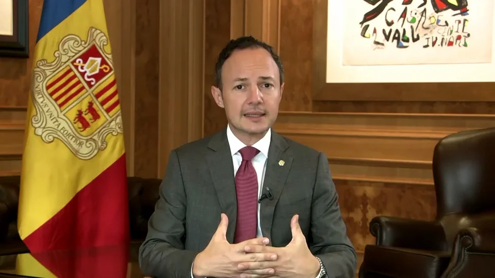 Andorras premiärminister Xavier Espot Zamora. Bild från september.