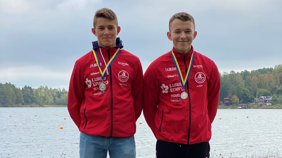 Johan Myrberg och Daniel Djärf från Luleå Kajakklubb.
