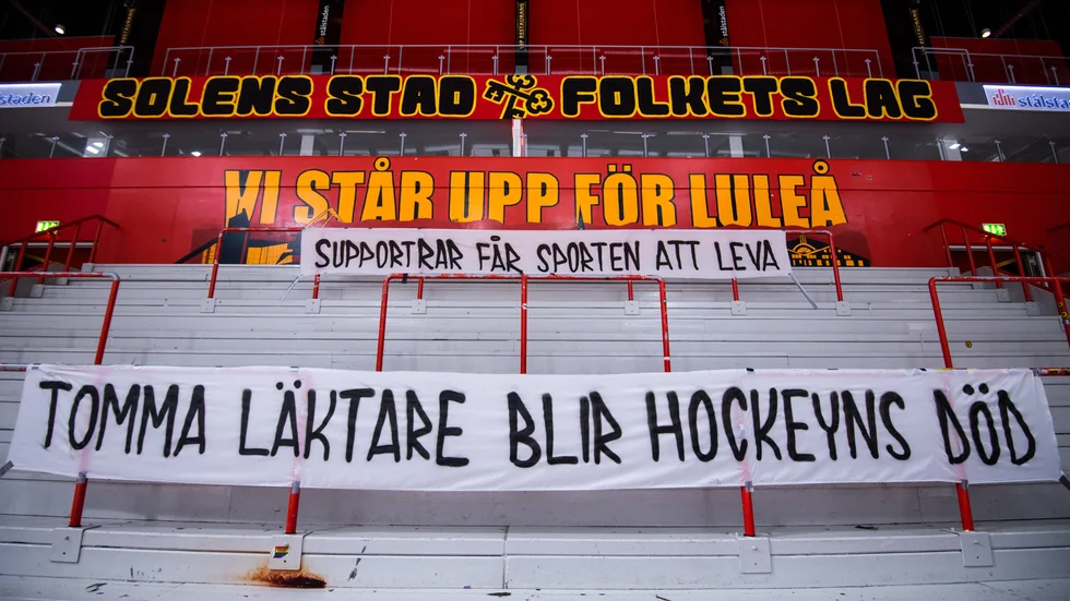 Det kommer att vara tomt i Coop Arena på lördag. LuleåFans tackade nej till publikplatser på hemmapremiärerna.