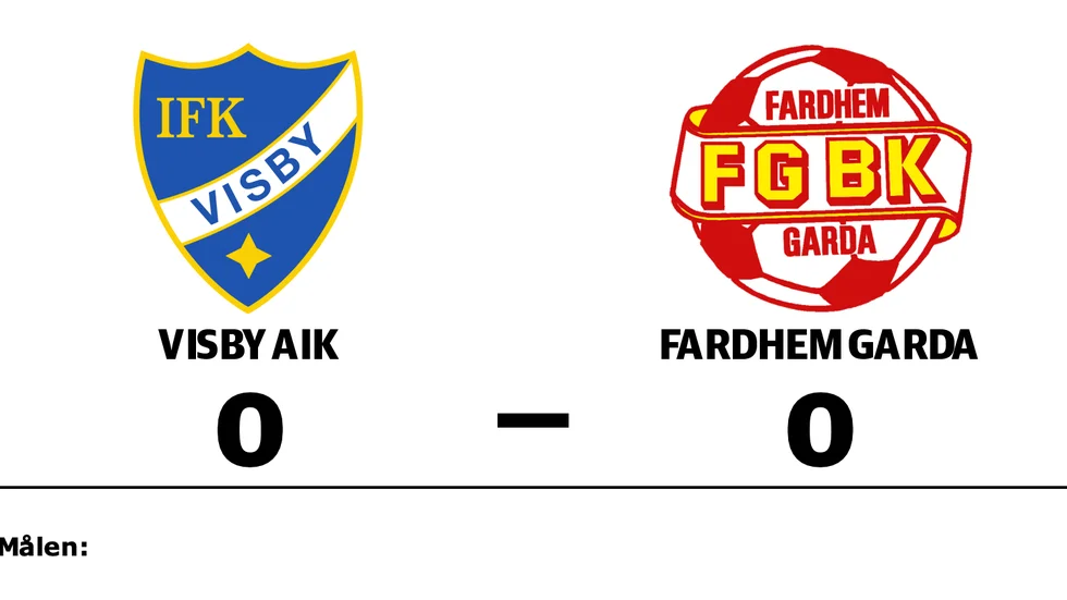 Visby AIK spelade lika mot Fardhem Garda BK