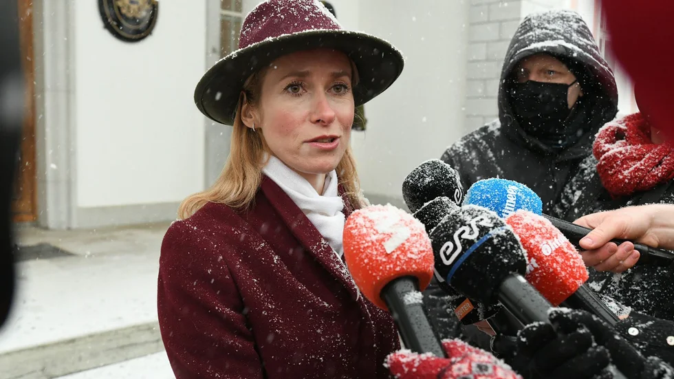 Kaja Kallas har fått till stånd en ny regering och kommer att bli Estlands premiärminister. Bilden är tagen i samband med att regeringsförhandlingarna skulle starta, den 14 januari.
