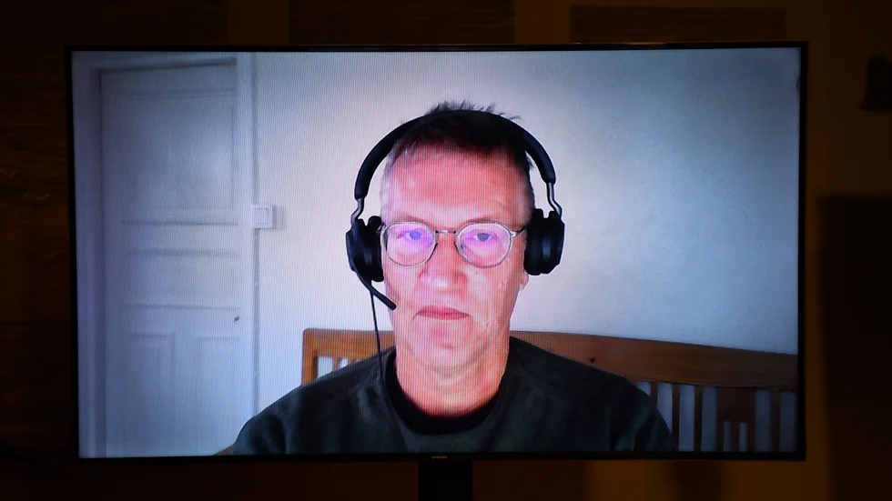 Anders Tegnell, statsepidemiolog vid Folkhälsomyndigheten, på länk från onsdagens digitala presskonferens med Socialstyrelsen, Folkhälsomyndigheten och Myndigheten för samhällsskydd och beredskap.