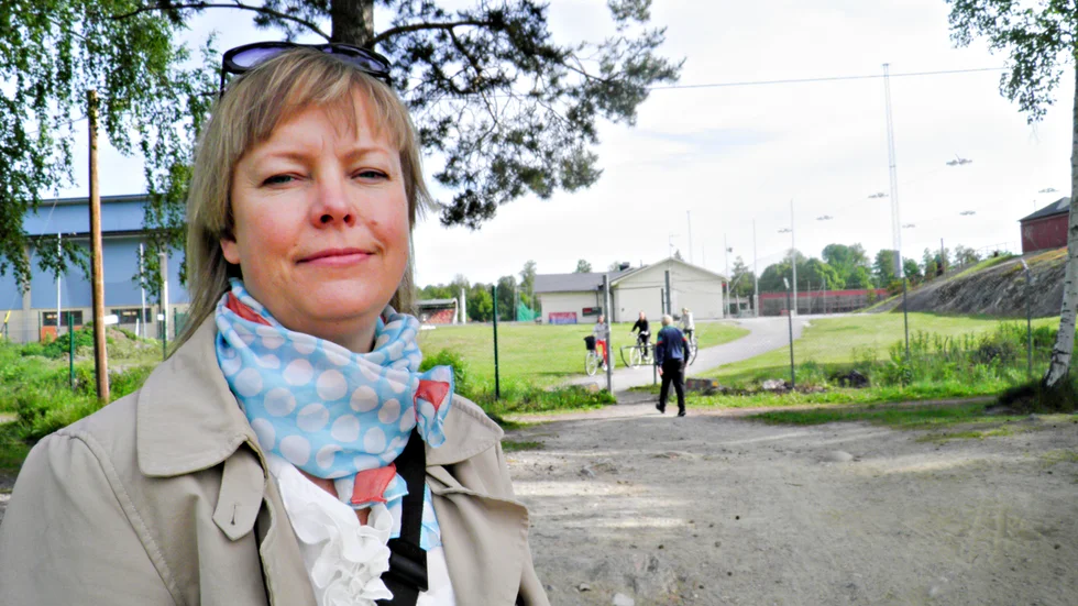 Landskapsarkitekten Marie Oldfeldt utgick från ett hål i staketet mot Duveholmsskolan när hon skissade på sin framtidsversion av Sportcentrum. Fem år senare har bara ett av de projekt hon inte ritade in på kartan blivit verklighet, den nya isarenan.