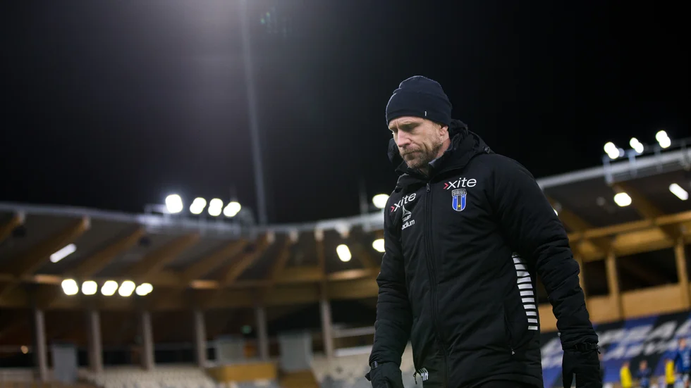 Henrik Rydström satsade på Hannes Sveijer i målet. 