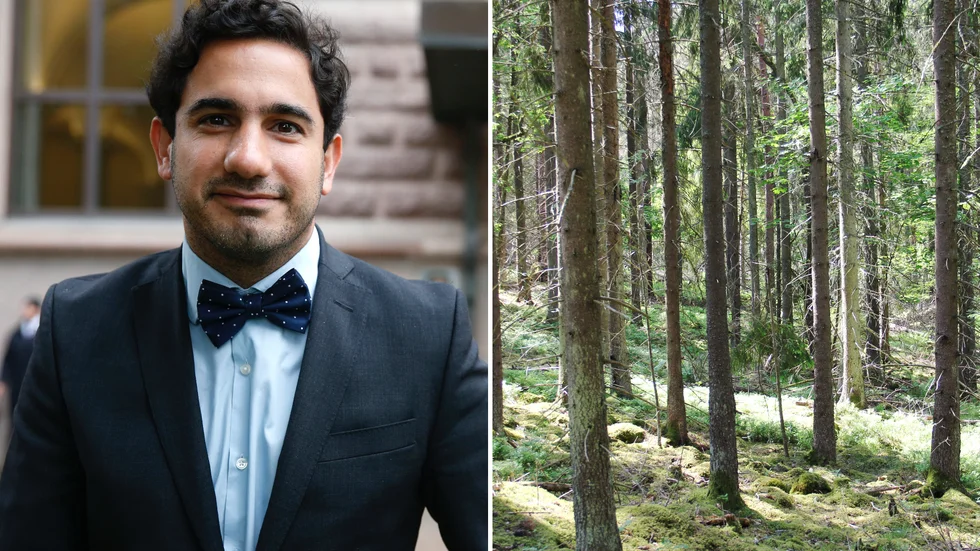 Ardalan Shekarabi planerar att promenera i naturreservatet Kungshamn-Morga i Knivsta tillsammans med vinnaren av auktionen. 