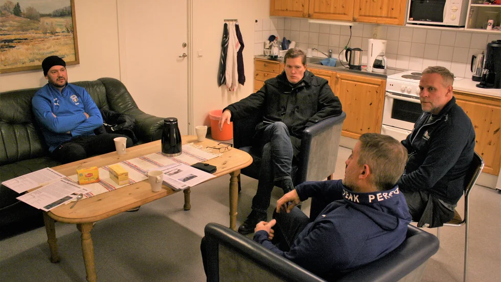 Bland initiativtagarna är förhoppningarna stora på att få igenom planerna. Från vänster: Jens Eklund, Patrik Fundeberg, Magnus Olsson och Jörgen Olsson.