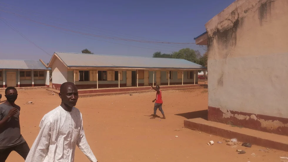 Government Science Secondary School i Kankara i den nigerianska delstaten Katsina. Bilden är tagen i lördags, dagen efter den misstänkta masskidnappningen.