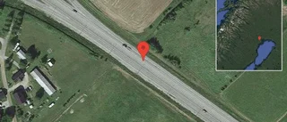 Singelolycka på väg 97 - helt stopp i ett körfält
