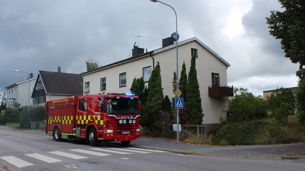 Räddningstjänsten fick rycka ut i Västervik.