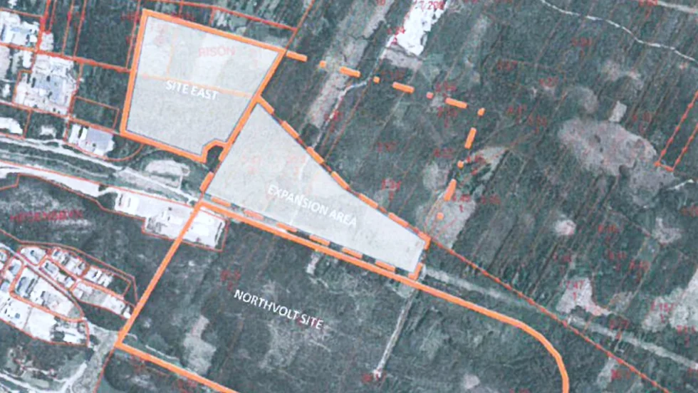 Tomten ligger inom Site East. Fabriken är en del i det ”lokala ekosystem” runt fabriken Northvolt Ett som Northvolt planerat.