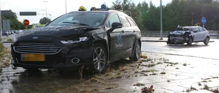 Krock på väg 55 – delar av vägen är avstängd