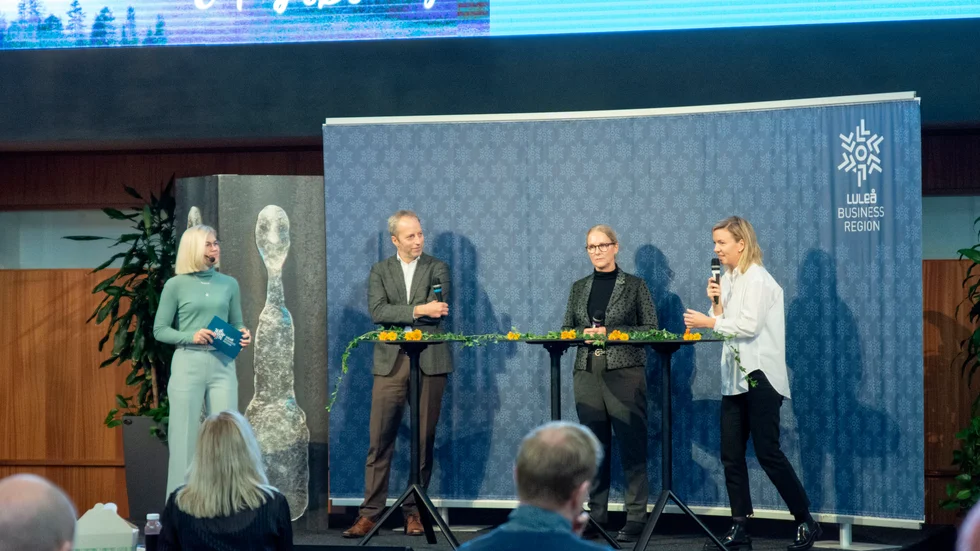 Panelen bestod av Richard Jonsson, Agio, Maria Ek Styvén, Luleå tekniska universitet, och Carolina Heimdahl, Ung företagsamhet