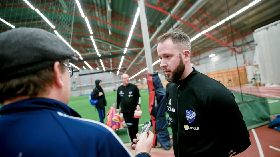Daniel Engberg höll i sin första träning i sin nya klubb IFK Luleå.