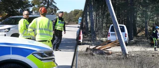 Avspärrningen borta – elledning riskerade att falla över vägen