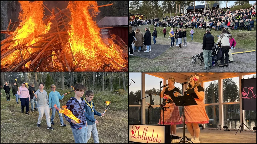 Valborgsfirande i Vena och Storebro.