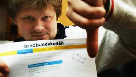 Mikael Gustafsson är missnöjd med Bredbandsbolaget, bor hos Riksbyggen, Skyttegatan, bredband, internet