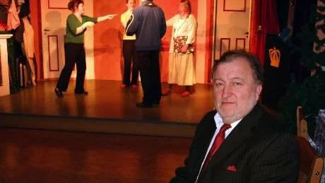 Conny Bergholm i en paus under repetitionerna.
