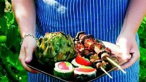 Bild 2:  Svampfest. Sommarens snyggaste och godaste grillspett.