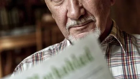 Ulf Schöldström, chefredaktör för Grönköpings Veckoblad.Foto Jurek Holzer / SCANPIX