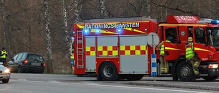 Bilist till sjukhus efter trädkrock