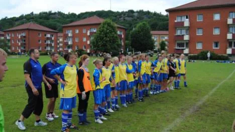 Sunderby SK:s F14-lag blev utslagna i åttondelsfinalen av Umeå Södra. foto: Roger Stenberg