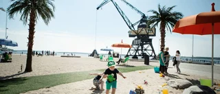 Hamnen blir sandstrand i sommar igen