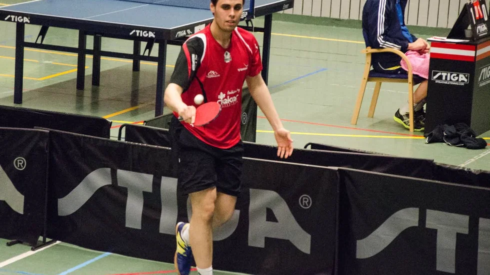 Andraplats. Peiman Moradabbasi förlorade finalen i Haparanda.
