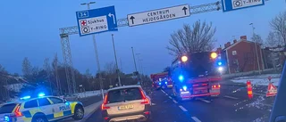 Komplicerat arbete med trafikljus efter morgonens olycka
