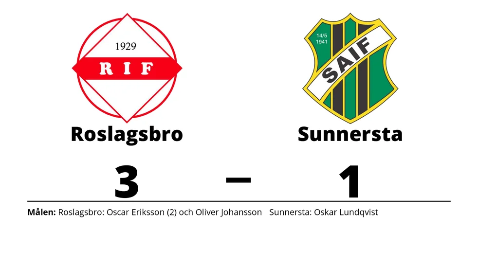 Roslagsbro IF vann mot Sunnersta AIF