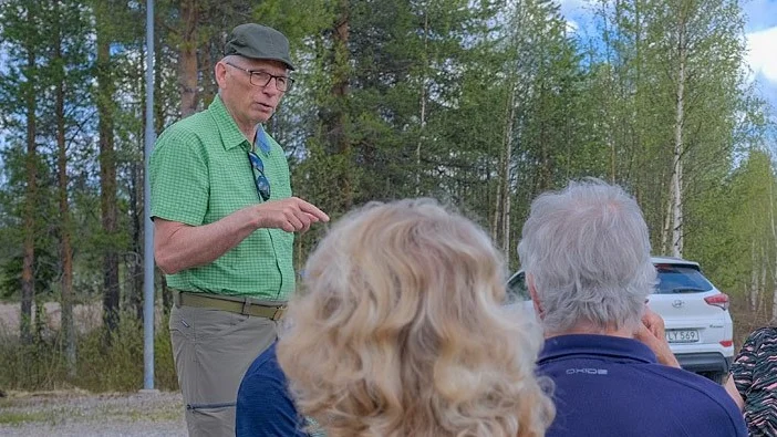 Ordförande Bjarne Hald hälsade alla medlemmar välkomna till grillträffen.