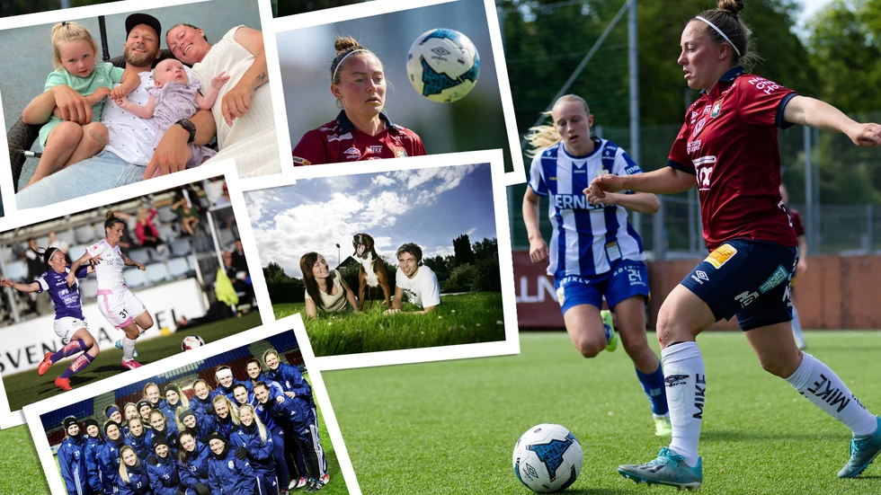 Unitedprofilen Linn Andersson, 34, nu i Örgryte, gör troligtvis  sin sista säsong som fotbollsspelare. På bilderna syns hennes familj, Linn själv i ÖIS-tröjan, tiden i Jitex, Uniteds damlag från 2011 samt hon och tvillingbrorsan Robin under en intervju med Eskilstuna-Kuriren 2007.