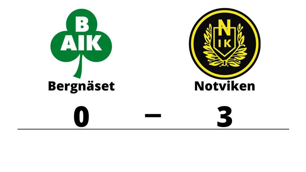 Bergnäsets AIK 2 förlorade mot Notvikens IK