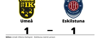 Umeå och Eskilstuna delade på poängen