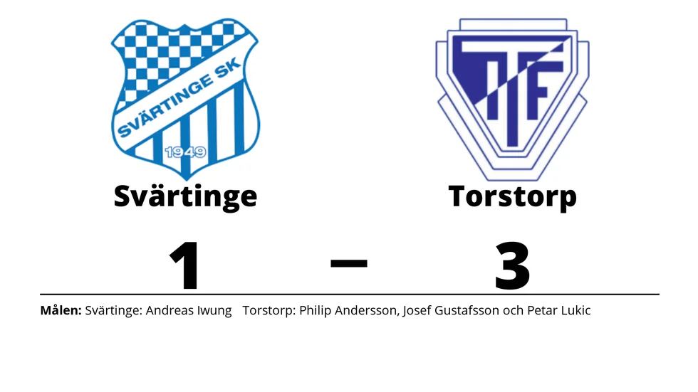 Svärtinge SK förlorade mot Torstorps IF