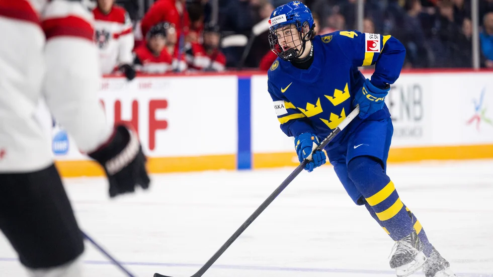 Axel Sandin Pellikka spelade både JVM och U18-VM för Sverige.