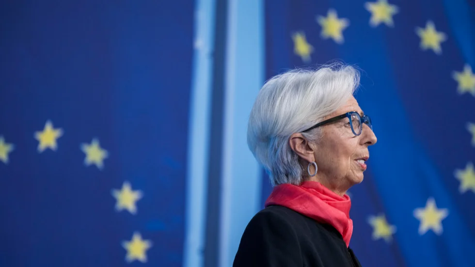 Inflationen faller i eurozonen, något som ECB med Christine Lagarde i spetsen kikar på inför nästa räntehöjning. Arkivbild.