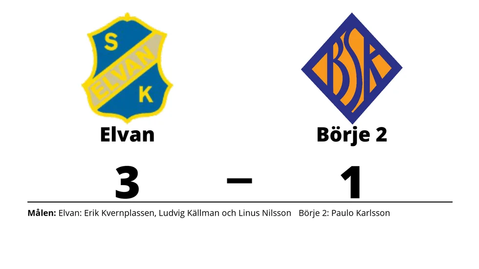 SK Elvan vann mot Börje SK 2