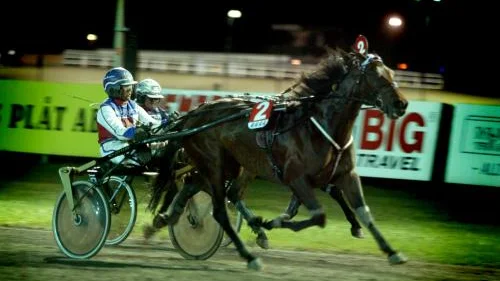 Claes Svensson och Lava Brick vinnersitt lopp på Mantorp i går. Bild: TORDOLSSON