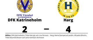 Tuff match slutade med seger för Harg mot DFK Katrineholm