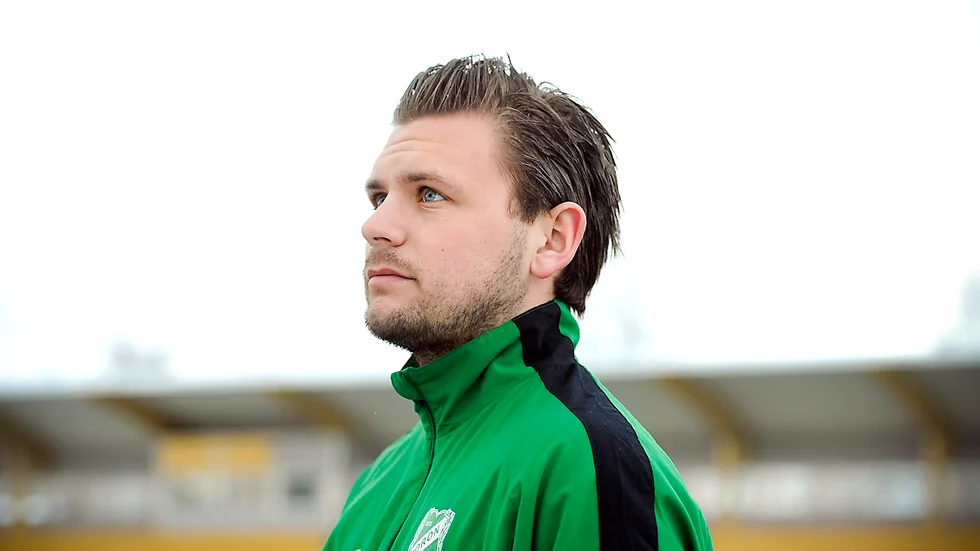Linus Lindström, tränare i Morön 2. 