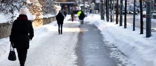 Varför ploga bara halva cykelbanan?