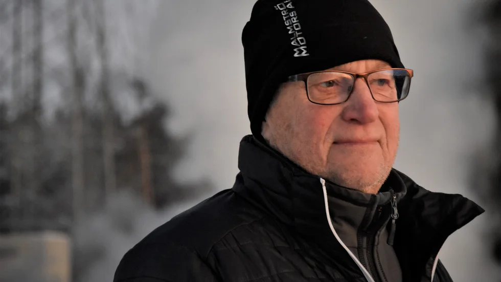 Tore Sandström, som länge engagerat sig i Lions club i Kalix besökte branden.