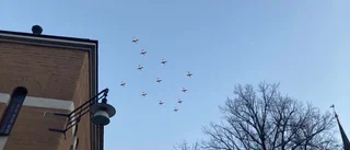 Se julgransflygningen över Uppsala