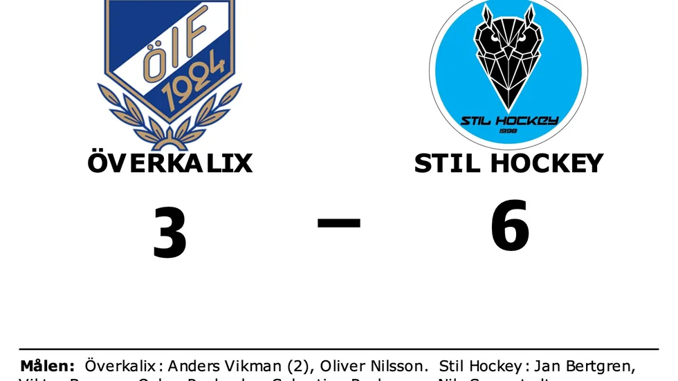 Överkalix IF förlorade mot Stil Hockey