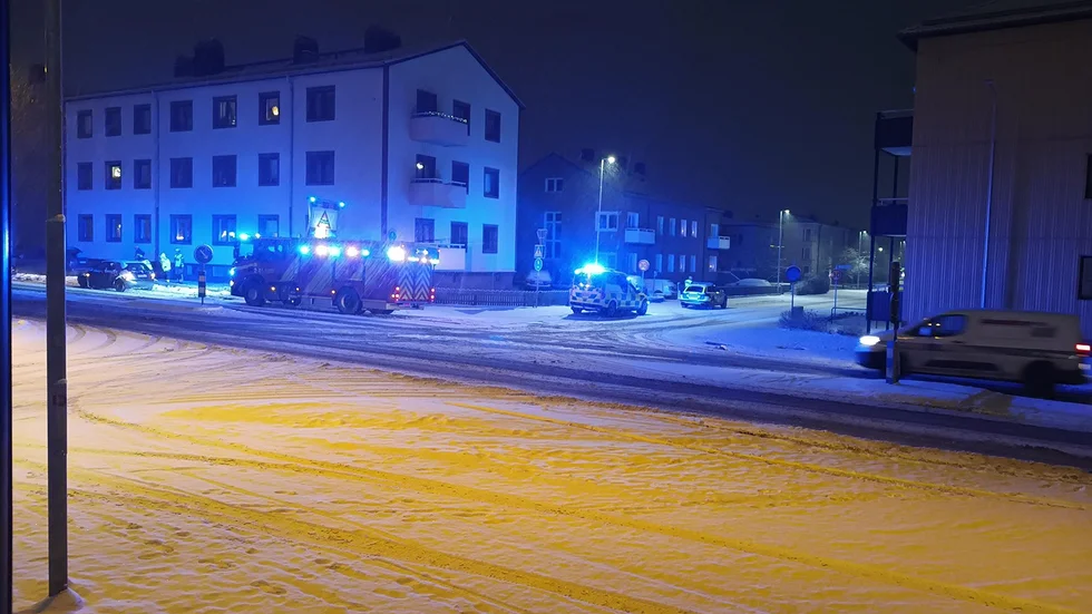 Polis, ambulans och räddningstjänst ryckte ut till olycksplatsen på onsdagsmorgonen.