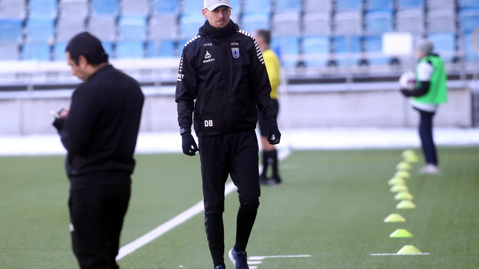 Daniel Bäckström under söndagens match på IF Sylvia i svenska cupen. 